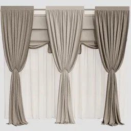 GD Silk and Satin Curtain