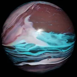 High-resolution PBR Marble Liquid texture for 3D rendering in Blender, showcasing fine details and a smooth blend of colors.