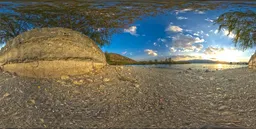 Pebbled Beach & Lone Boulder