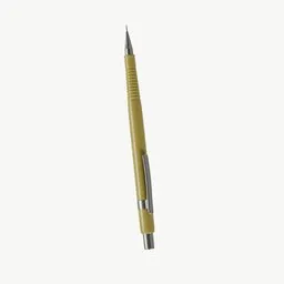 Detailed 3D rendering of a mechanical pencil, perfectly scaled for Blender software use.