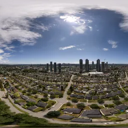 Modern City Buildings Sunny Day