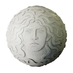 Medusa Marble Relief