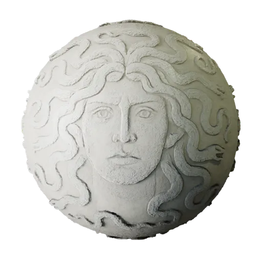 Medusa Marble Relief