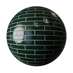 Japanese Oribe Green Tile 200x50mm