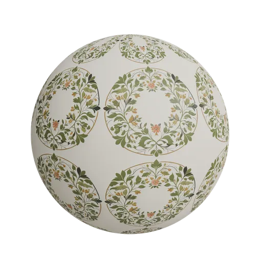 Floral motif wallpaper