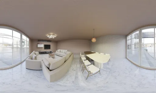 Modern Waterfront Living Room