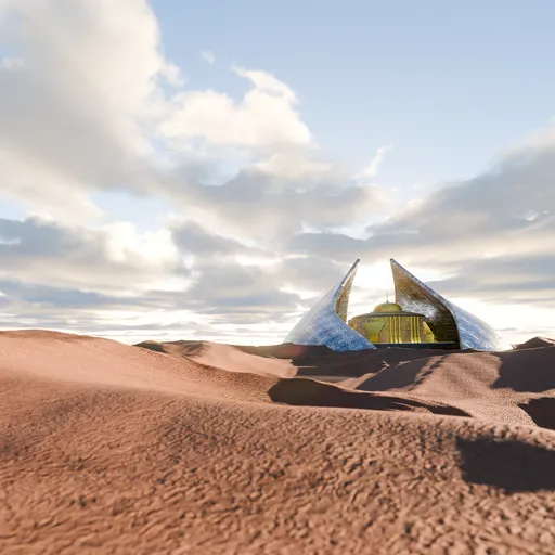 Desert Futuristic scene