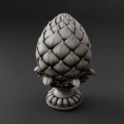Stone Pinecone Ornament