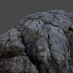 Highly detailed 3D rock model, realistic textures, perfect for Blender environment creation, Photoscan technology.