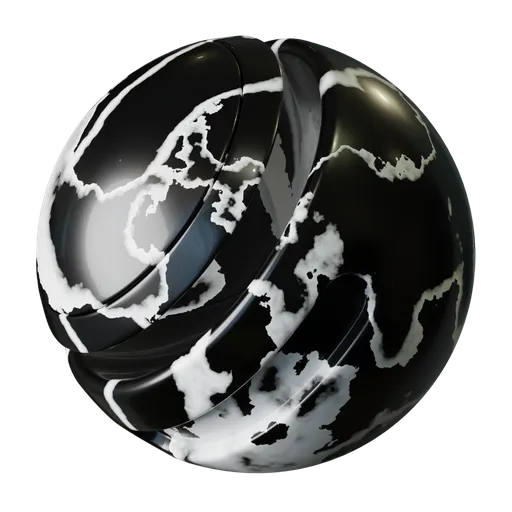 Black Marble With White Veins