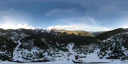 Aerial Canadian Mountain Landscape