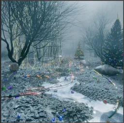Mysterious Abandoned Christmas Forest