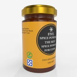 Five Spice Powder Glass Jar