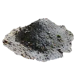 Realistic 3D model of a granular pile, highly detailed, suitable for Blender urban scenes.