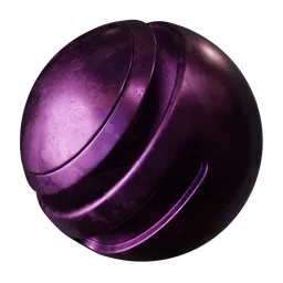 Shabby pink/purple glossy metal