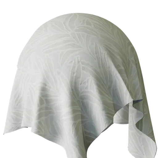 Leaves White Sheer