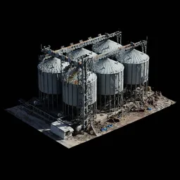 Scan Outdoor gas storage tank