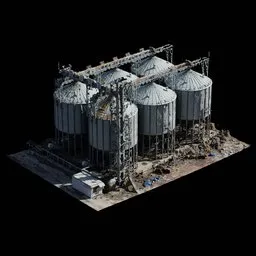 Scan Outdoor gas storage tank