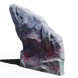 Stone with Graffiti F