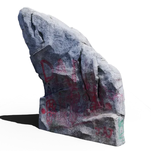 Stone with Graffiti F