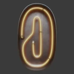 Neon Number 0