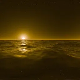 Golden Night Sea