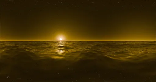 Golden Night Sea