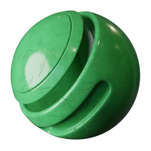 Scratched Glossy Green Plastic