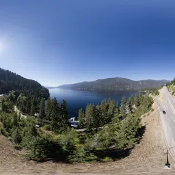 Aerial Highway by Lake