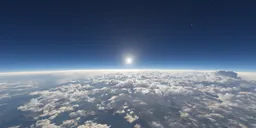 Atmosphere Above Clouds & Mountains