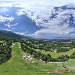 Highsky green forest grassland