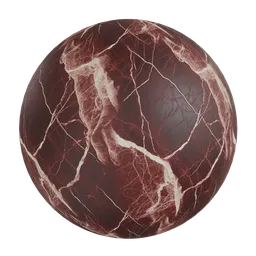 Deep burgundy red marble