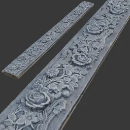 Intricate Floral Relief Border