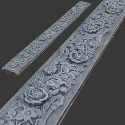 Intricate Floral Relief Border