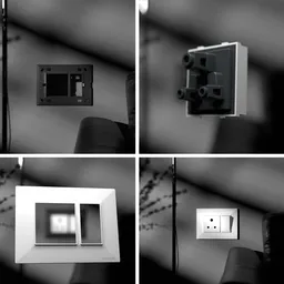 Switch board  on wall animation