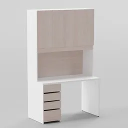 4-drawer upper desk set 1200