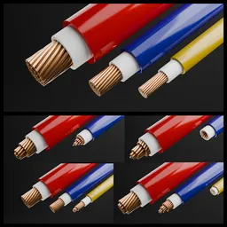 Pvc copper wire layers animation