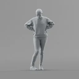 Lowpoly Female Standing