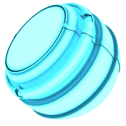 Glowing procedural bioluminescence PBR material with adjustable emission and ambient occlusion for 3D Blender projects.