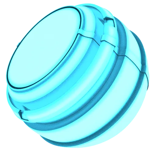 Glowing procedural bioluminescence PBR material with adjustable emission and ambient occlusion for 3D Blender projects.