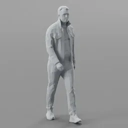 Lowpoly Male Walking