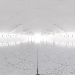 Bright White Hall – 16K HDRI