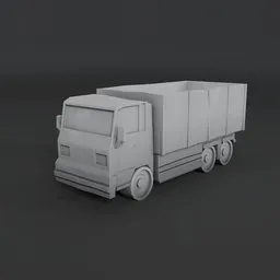 Low-poly tipper truck