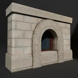 Stone Wall Section Small Window