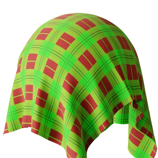 Plaid Multi Stripe Red Green Fabric