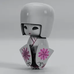 Decoration  Kokeshi Japanese doll 05