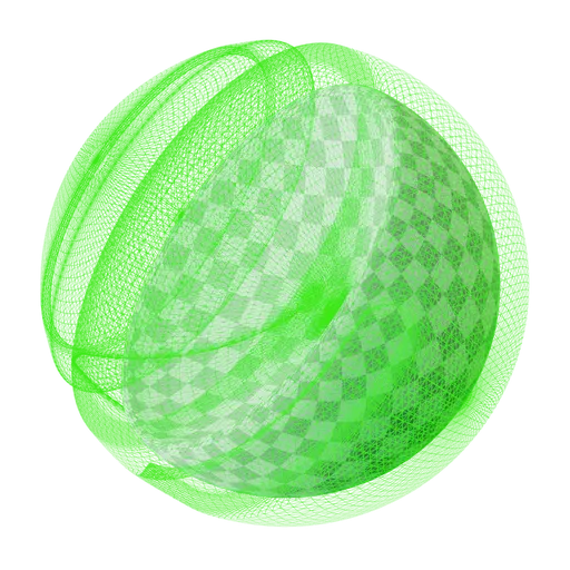 Dynamic glowing green wireframe texture for PBR rendering in Blender 3D, suitable for sci-fi and high-tech digital models.