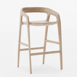 Luka Wood Counter Stool