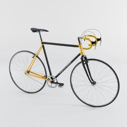 Vintage black nad yellow bike