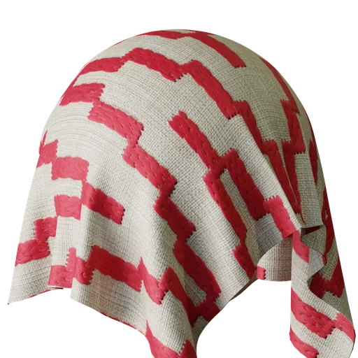 Geometric Red Embroidery